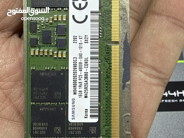Laptop RAM DDR5 16GB Brand New Original Samsung DDR5 RAM 4800MHZ with Heatsink perfect working.