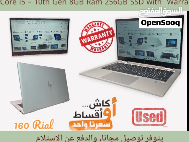 لابتوب HP EliteBook x360 – شاشة لمس 360° لابتوب عملي وأنيق، مناسب للعمل المكتبي، الاجتماعات، التعليم