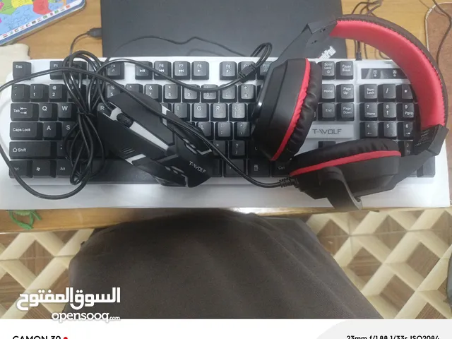 كيبورد وماوس وسماعه من شركه T-/VOLF