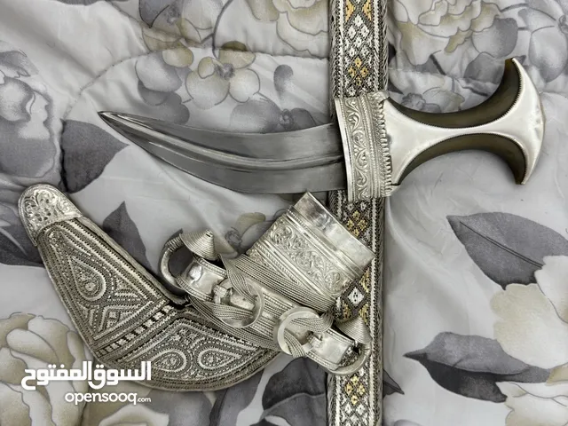 خنجر عماني تقليدي فضه مع ذهب عيار 21