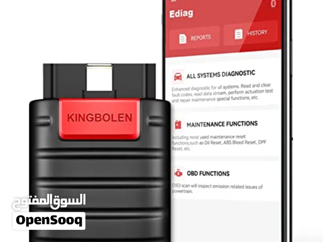 هذا ماسح ضوئي لتشخيص أعطال السيارات من طراز KINGBOLEN Ediag OBD2.  يسمح بتشخيص جميع أنظمة السيارة (م