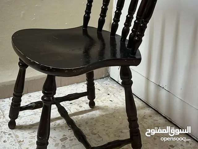 5 كراسي سفرة انتيك خشب زان ثقيل تفصييللل بحاجه الى دهان