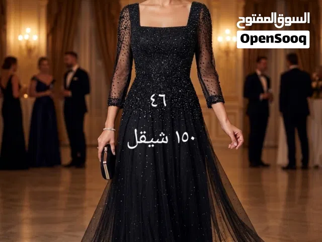 فستان سهرة ملكي مرصع بالكامل (مقاس 46) بحالة الوكالة - الخليل من ازياء الملكة