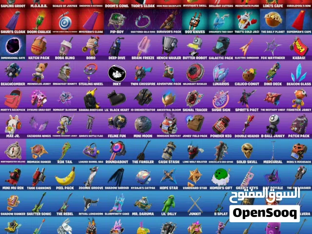 للبيع حساب فورت يربط كلشي وفيه سكن لارا كرافت وكم سكن من الايتم شوب الحساب فيه 77 سكن تفاصيل اكثرخاص