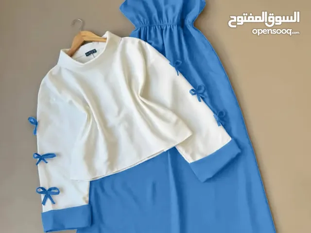 #MOF_SPORT فستان نسائي قطعتين القماش : كريب سكوبا اجنبي موديل: فستان شرعي مع لولو