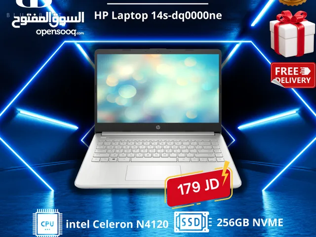 لابتوب اتش بي سيليرون جديد مكفول 14 انش مناسب للدراسة والتصفح والاعمال hp celeron Laptop 14s