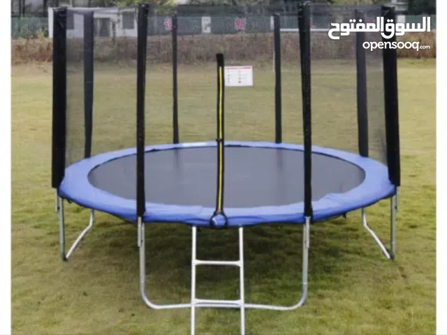 ترامبولين قفز مع شبكة أمان – مناسب للأطفال والكبار