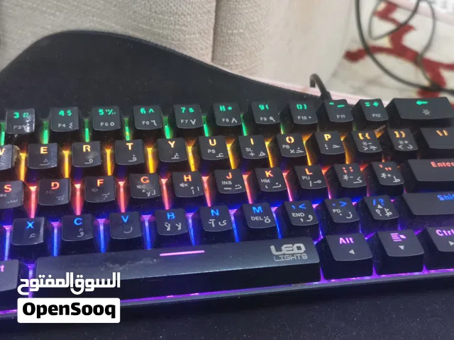 كيبورد ميكانيكي ميني (60%) + ماوس باد RGB كبير +ماوس