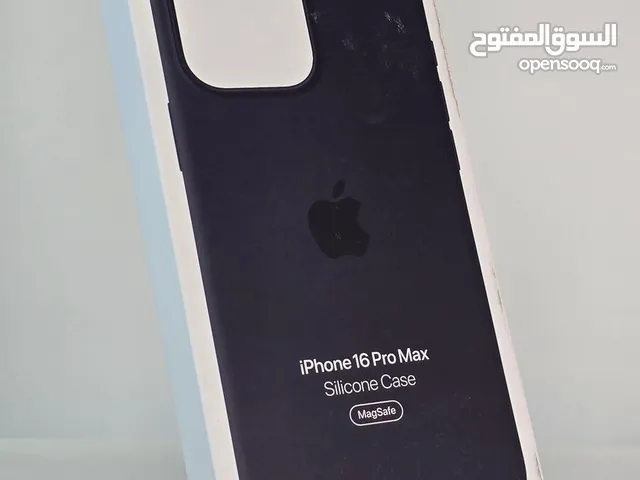 كفر آيفون 16 برو ماكس الأصلي آبل لون اسود Apple Original IPhone 16 Pro Max Silicone Case Black