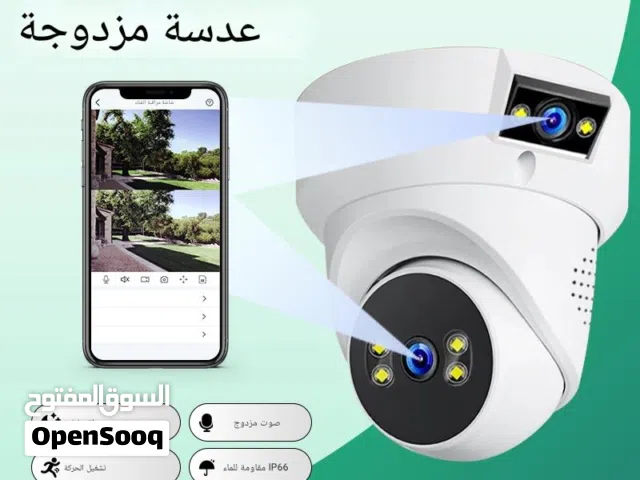 كاميرا ذكية وايفاي لاسلكية ابوعدستين للمحلات و الممرات