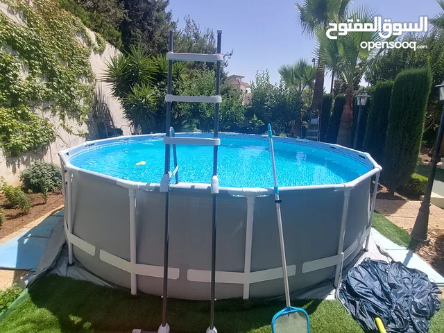 اكبر عرض على المسبح الدائري قطر 4.6متر وعمق 1.07متر