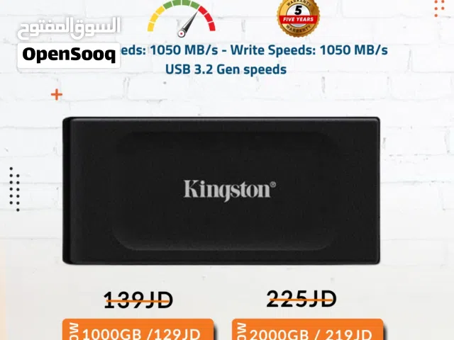 هارديسك خارجي - Kingston XS1000 -1000GB-2000GB-External Drive.