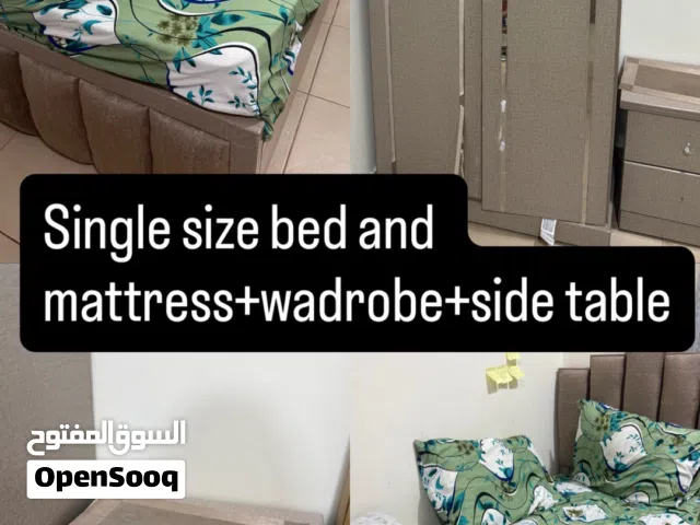Bed with full set and wardrobe