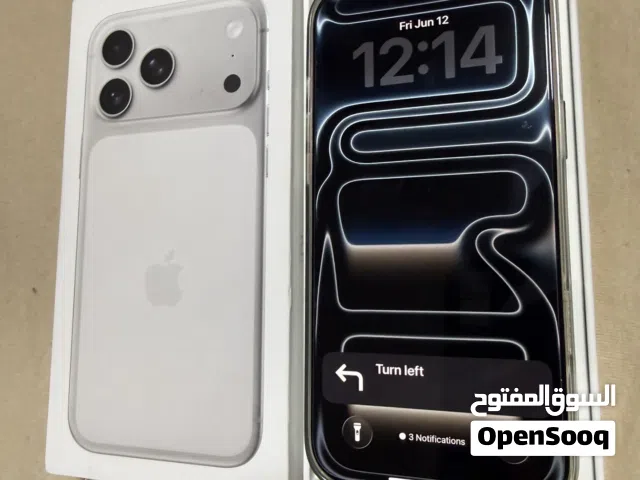 iPhone 17 pro max silver آيفون 17 برو ماكس وارد أمريكي جديد غير مشفّر 512 جيجابايت