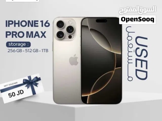 IPHONE 16 PRO MAX (512GB) USED /// ايفون 16 برو ماكس ذاكره 512 مستعمل وكاله