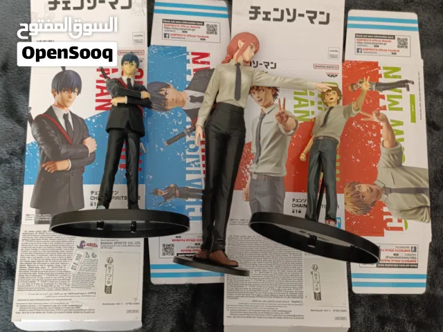 Anime figures Chainsaw man official Bandai figures -like new, 2 with boxes