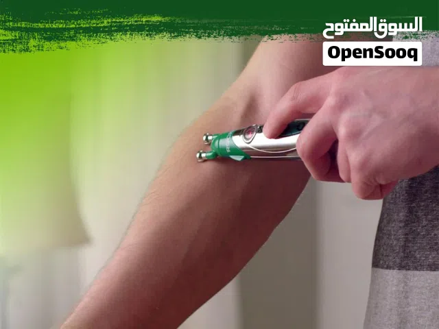 قلم مساج تحفيز الاعصاب و العضلات تدليك بالوخز 3 رؤوس جهاز المساج بالنبضات الكهربائيه قلم وخز الابر