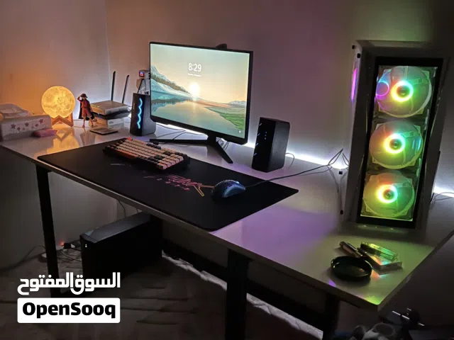 تجميعة pc للالعاب و المونتاج مع كامل الملحقات مع ميز تفصال خاص مناقصها شي مستعمل نضيف جداً شرط الفحص