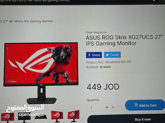 4K 160HZ Open box ROG STRIX XG27UCS NEW