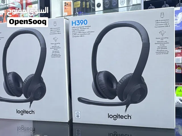 Logitech H390 Wired USB Black Headset, Stereo Headphones with Leatherette Earcups سماعات الكول سنتر