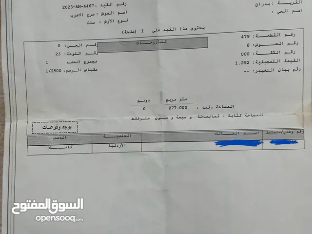 قطعة أرض مميزة للبيع في شفا بدران