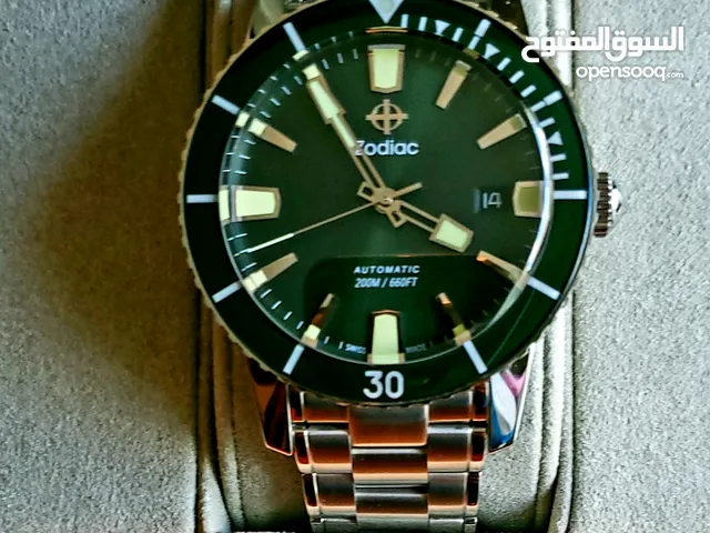 Zodiac Green Diver Watch ساعة زودياك