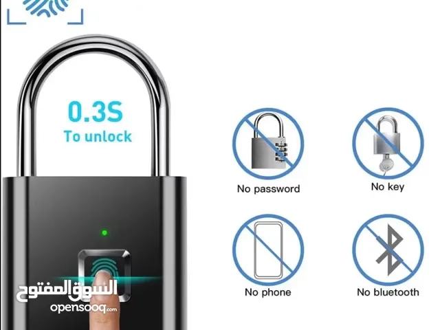 متوفر التوصيل الى كل الاماكن: قفل حماية (keyless smart) يفتح القفل عن طريق بصمة الاصبع