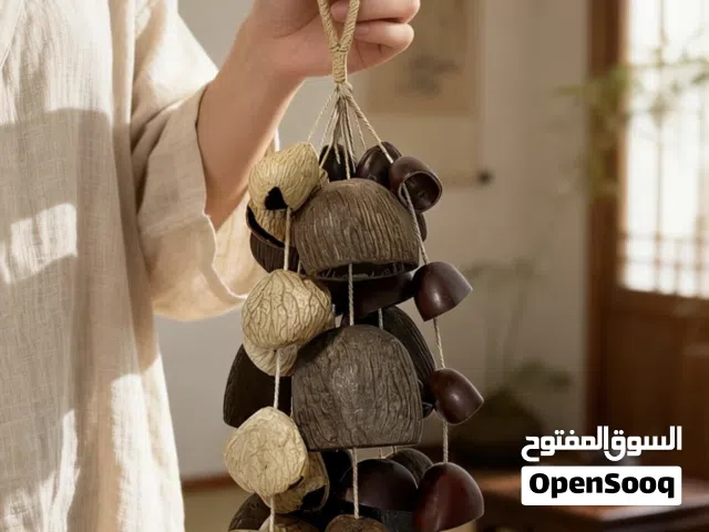 خشخيشة قشرة فواكه يدوية الصنع،  جرس بوهيمي يهز باليد