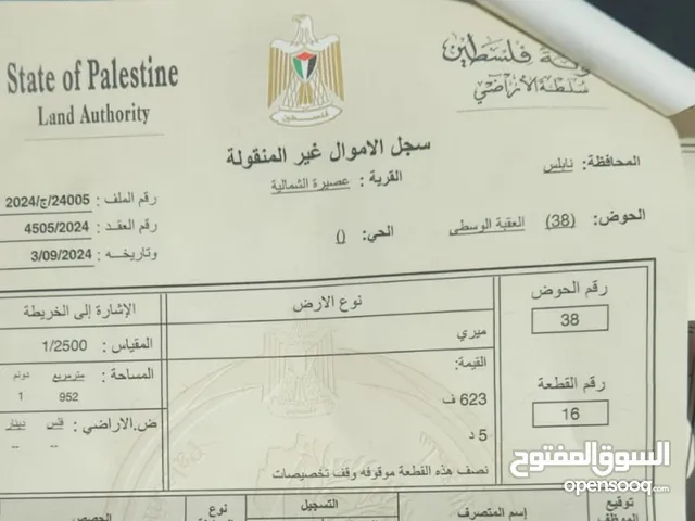 Mixed Use Land for Sale in Nablus Al-Bathan