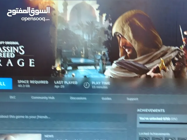 حساب ستيم للبيع يوجد فيه Gta 5 Assassin Creed mirage spider man miles morals