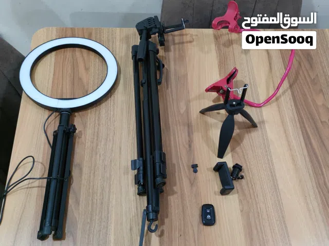 مستلزمات تصوير اضاءة وحامل موبايل