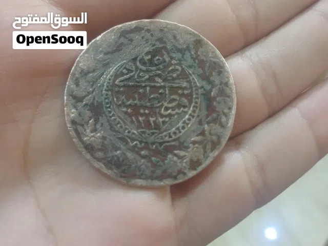 عملة عثمانية نحاسية أصلية ضرب في القسطنطينية 1223 هـ