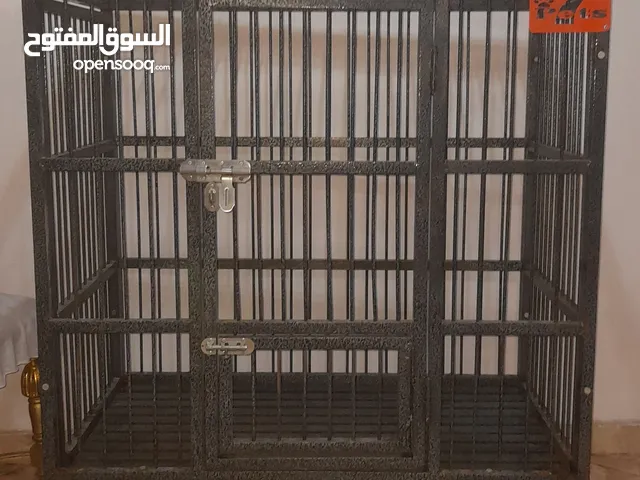 قفص كلاب بوكس مستعمل خامة محترمة قابل للفك والتركيب لسهولة النقل وبه عجل لسهولة