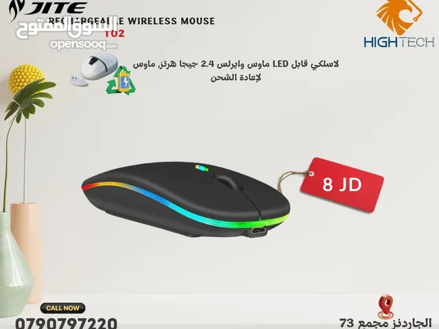 2.4GHZ T-02 RECHARGEABLE WIRELESS LED MOUSE-ماوس قابل للشحن وايرلس