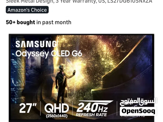Samsung Odyssey OLED G6 (G61SD) – 27” QHD 240Hz Gaming Monitor (Brand New)