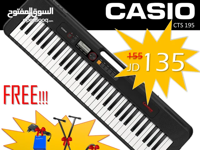 اورغ كاسيو Casio Keyboard CT-S195  مكفول 4سنوات من الوكيل لكاسيو موسيقى بالاردن 