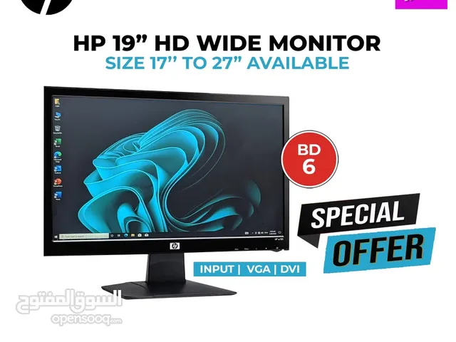 HP 19” Monitor LCD LED Wide Display Good working