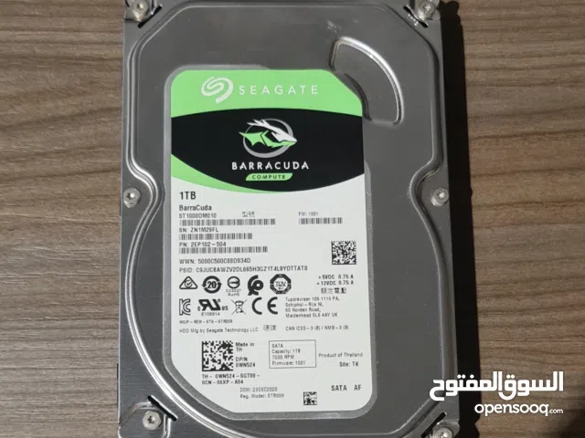 Seagate BarraCuda 1TB HDD (3.5-inch, 7200 RPM, SATA 6Gb/s)