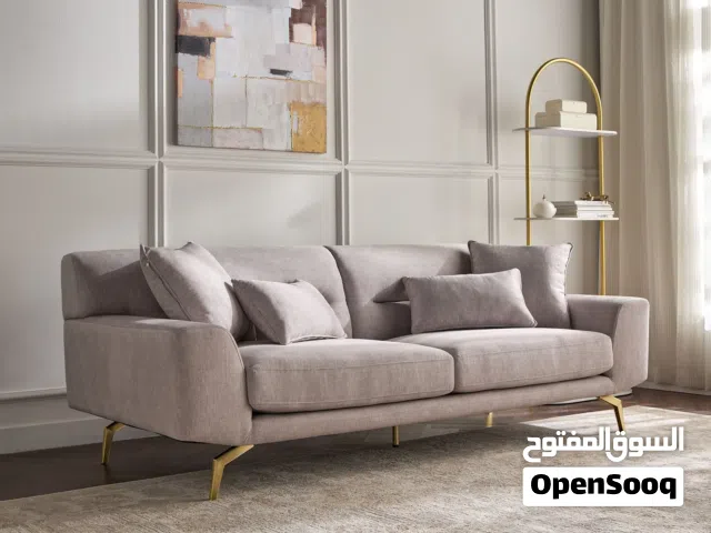 طقم كنب قماش 6 مقاعد (3+3) موديل عصري خصم 75%  – جديدة كليًا من هوم سنتر