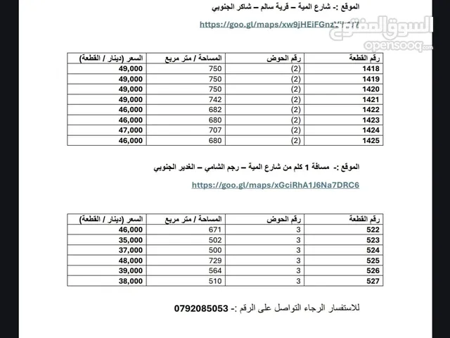 Mixed Use Land for Sale in Amman Almih St
