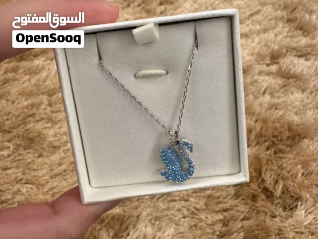 Swarovski blue swan necklace