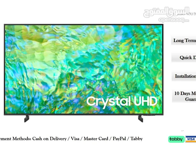 Samsung 65 Inch Crystal Smart TV - UHD 4K HDR - Auto Game Mode - 65CU8000 - New - With Warranty