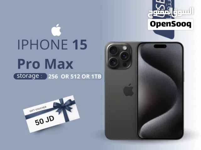 IPHONE 15 PRO MAX ( 1-TB ) USED /// ايفون 15 برو ماكس ذاكرة 1 تيرا مستعمل وكاله