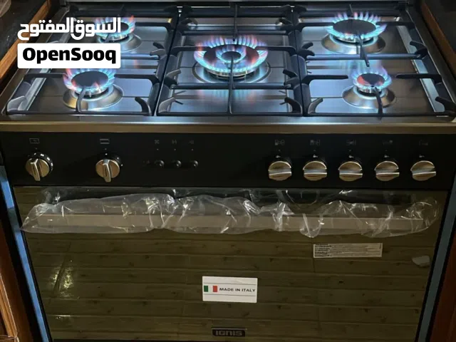 عرض نااار على فرن ايجنيس إيطالي 90 سم اسود.توب ستيل فل سيفتي كامل مع مراوح