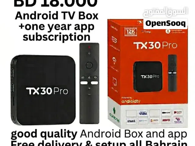 Android tv box Receiver With one year channels subscribtion