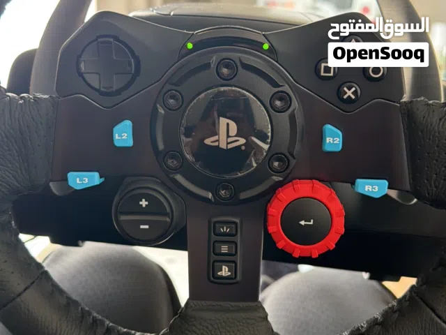 Racing wheel and pedal set with cockpit frame (used) - for PS5