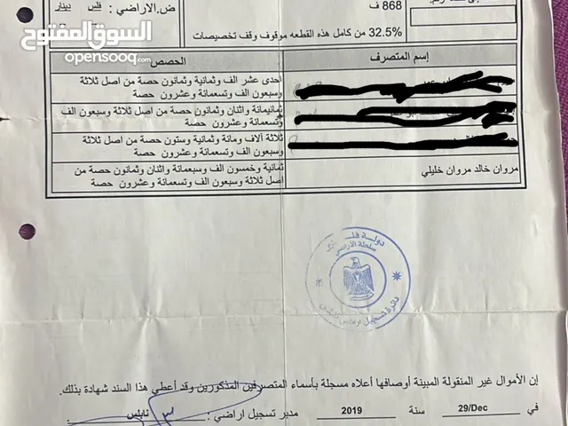 Mixed Use Land for Sale in Nablus Burqa