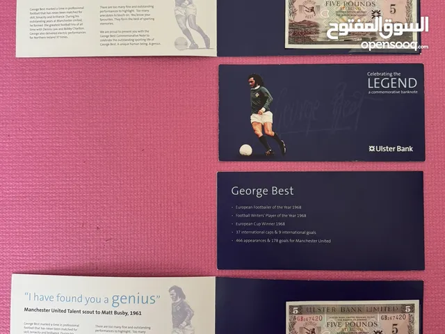 COLLECTORS ITEM - George Best £5 Commemorative banknotes (10 sequence numbered notes)