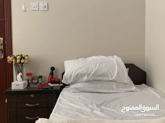 Single bed, nightstand side table, desk, dresser