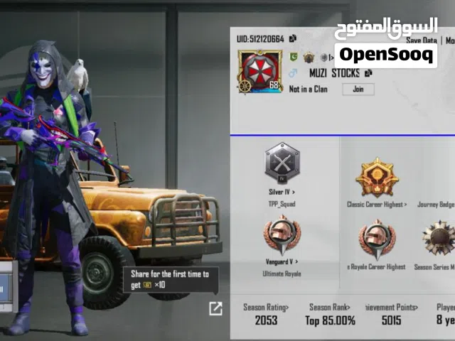 Pubg Accounts and Characters for Sale in Al Batinah